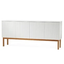 Beam Cabinet, White/Oiled Oak