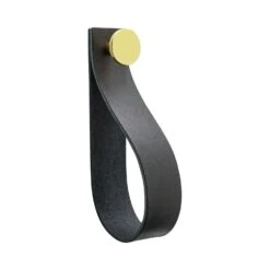 Loop Strap Hook, Black/Brass