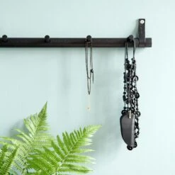 Rack Hooks 6, Black Oak -Maze Furni Shop by wirth rack hooks 6 5