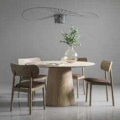 Elephant Wide Chair, Natural Oak / Tärnsjö Leather -Maze Furni Shop decotique elephant wide chair 13