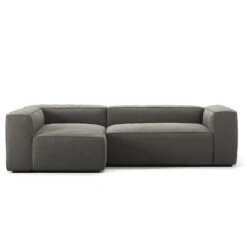 Grand 3 Seater Sofa Divan Left, Hunter Brown