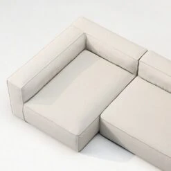 Grand 3 Seater Sofa Divan Left Outdoor, Linen Chalk -Maze Furni Shop decotique grand 3 seater sofa divan left outdoor 4