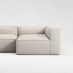 Grand 3 Seater Sofa Divan Right Outdoor, Linen Chalk -Maze Furni Shop decotique grand 3 seater sofa divan right outdoor 3