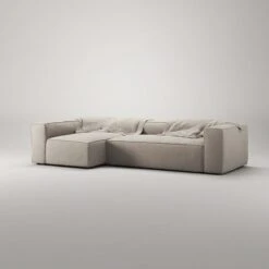 Grand 4 Seater Sofa Divan Left, Sandshell Beige -Maze Furni Shop decotique grand 4 seater sofa divan left 35