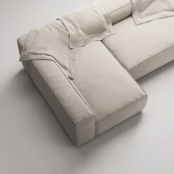 Grand 4 Seater Sofa Divan Left, Sandshell Beige -Maze Furni Shop decotique grand 4 seater sofa divan left 37