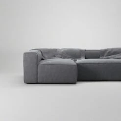 Grand 4 Seater Sofa Divan Left, Zinc Grey -Maze Furni Shop decotique grand 4 seater sofa divan left 4