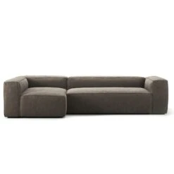 Grand 4 Seater Sofa Divan Left, Mole Brown