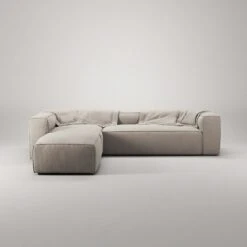 Grand 4 Seater Sofa Divan Left Open End Piece, Sandshell Beige -Maze Furni Shop decotique grand 4 seater sofa divan left open end piece 34