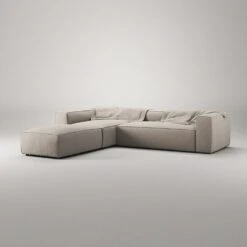 Grand 4 Seater Sofa Divan Left Open End Piece, Sandshell Beige -Maze Furni Shop decotique grand 4 seater sofa divan left open end piece 35