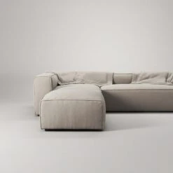 Grand 4 Seater Sofa Divan Left Open End Piece, Sandshell Beige -Maze Furni Shop decotique grand 4 seater sofa divan left open end piece 36