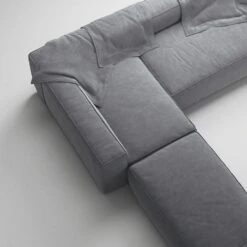 Grand 4 Seater Sofa Divan Left Open End Piece, Zinc Grey -Maze Furni Shop decotique grand 4 seater sofa divan left open end piece 5