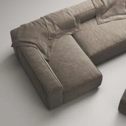 Grand 4 Seater Sofa Divan Left Open End Piece With Footstool, Mole Brown -Maze Furni Shop decotique grand 4 seater sofa divan left open end piece with footstool 13