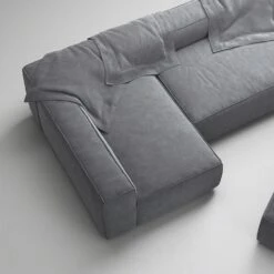 Grand 4 Seater Sofa Divan Left Open End Piece With Footstool, Zinc Grey -Maze Furni Shop decotique grand 4 seater sofa divan left open end piece with footstool 5