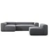 Grand 4 Seater Sofa Divan Left With Armchair, Zinc Grey