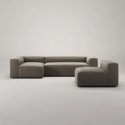 Grand 4 Seater Sofa Divan Left With Armchair, Mole Brown -Maze Furni Shop decotique grand 4 seater sofa divan left with armchair 11