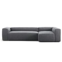 Grand 4 Seater Sofa Divan Right, Zinc Grey