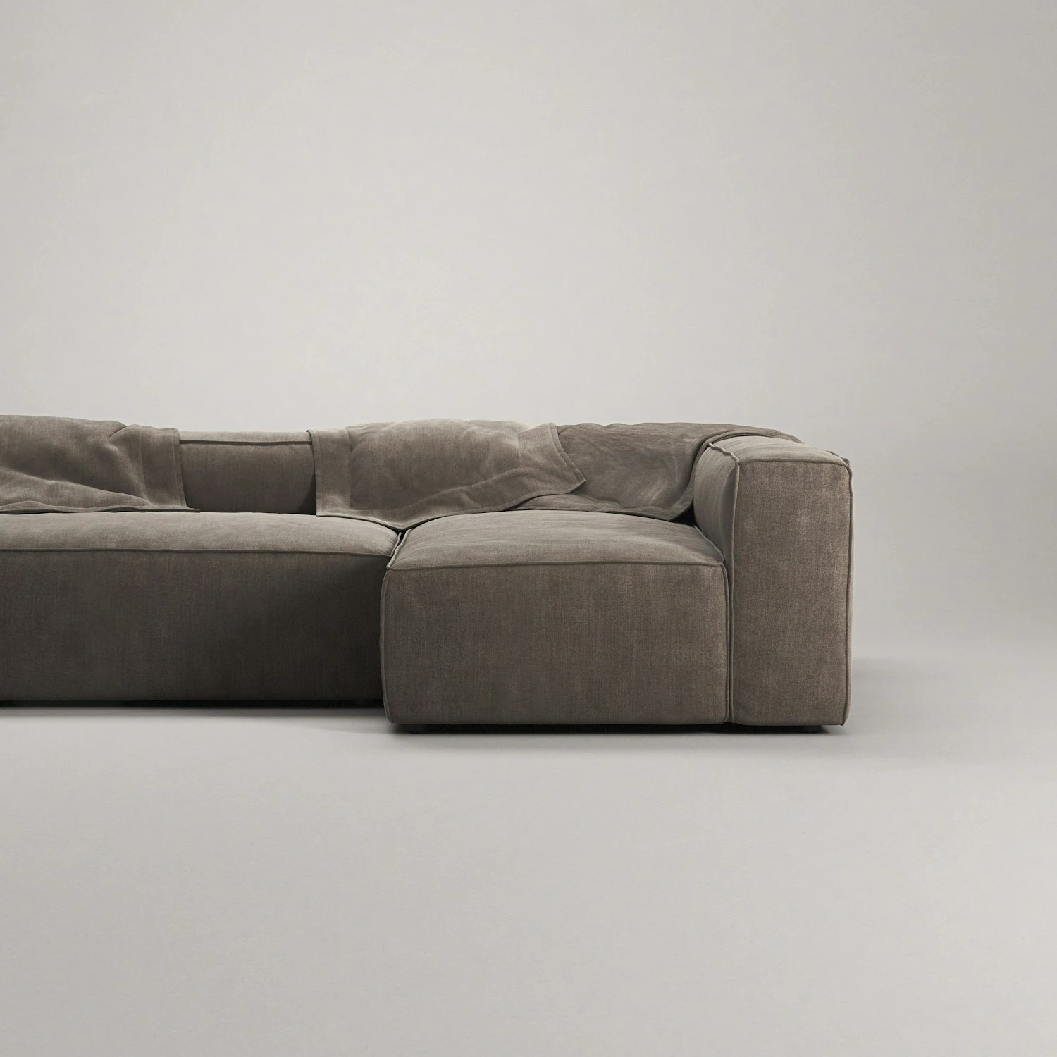 Grand 4 Seater Sofa Divan Right, Mole Brown 5 Grand 4 Seater Sofa Divan Right, Mole Brown - Image 5