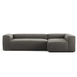 Grand 4 Seater Sofa Divan Right, Hunter Brown