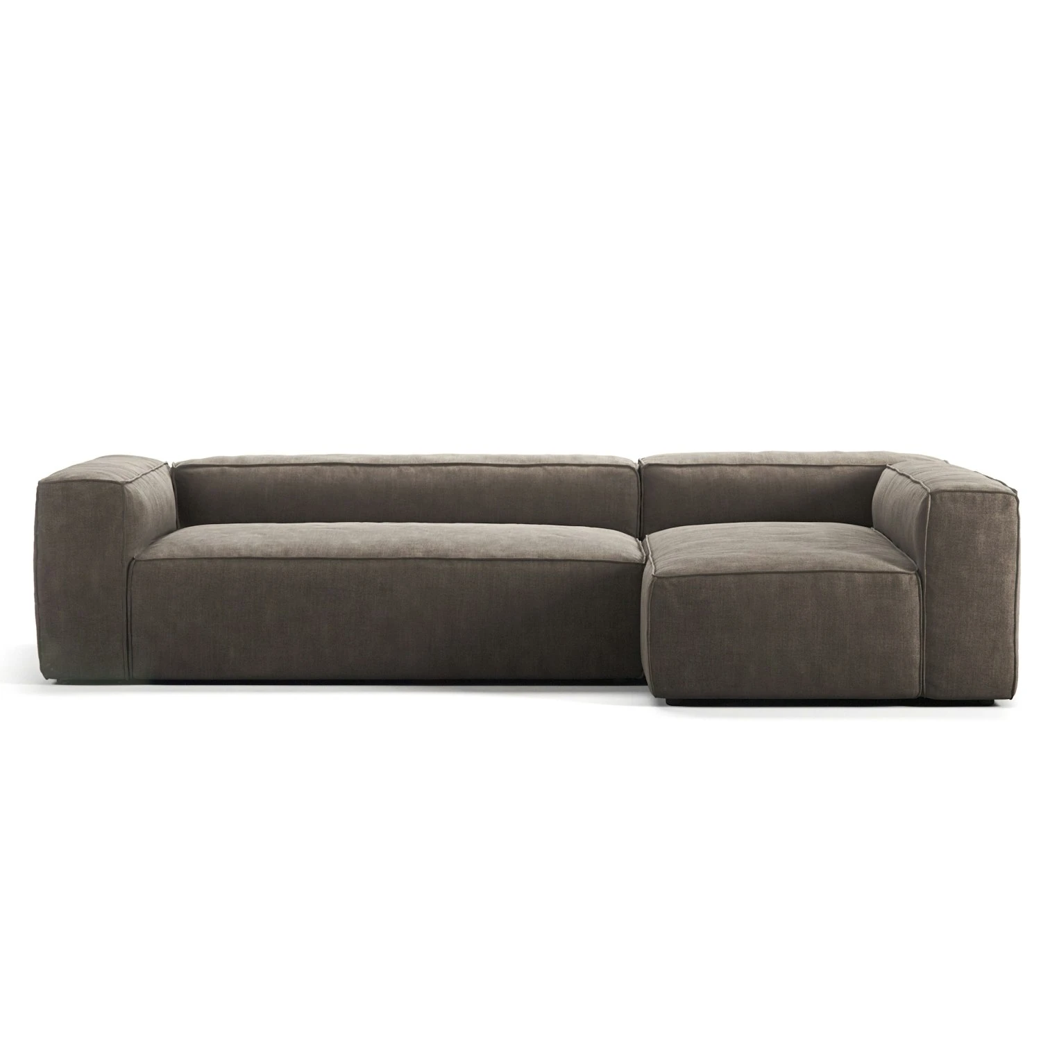 Grand 4 Seater Sofa Divan Right, Mole Brown 1 Grand 4 Seater Sofa Divan Right, Mole Brown