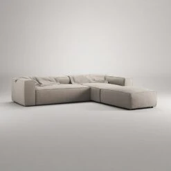 Grand 4 Seater Sofa Divan Right Open End Piece, Sandshell Beige -Maze Furni Shop decotique grand 4 seater sofa divan right open end piece 35