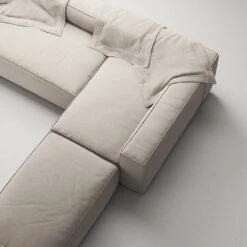 Grand 4 Seater Sofa Divan Right Open End Piece, Sandshell Beige -Maze Furni Shop decotique grand 4 seater sofa divan right open end piece 37