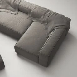 Grand 4 Seater Sofa Divan Right Open End Piece With Footstool, Hunter Brown -Maze Furni Shop decotique grand 4 seater sofa divan right open end piece with footstool 29