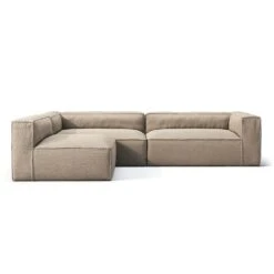 Grand 4 Seater Sofa Open End Reversible Outdoor, Heather Grey