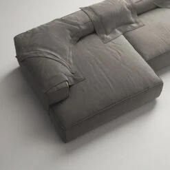 Grand Lounge Sofa 5-Seater Chaise Longue Left, Hunter Brown -Maze Furni Shop decotique grand 5 seater sofa chaise longue left 21