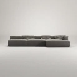 Grand Lounge Sofa 5-Seater Chaise Longue Right, Hunter Brown -Maze Furni Shop decotique grand 5 seater sofa chaise longue right 18