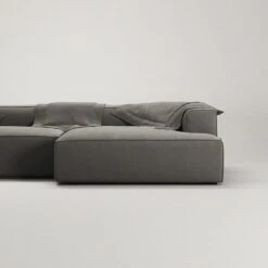 Grand Lounge Sofa 5-Seater Chaise Longue Right, Hunter Brown -Maze Furni Shop decotique grand 5 seater sofa chaise longue right 20