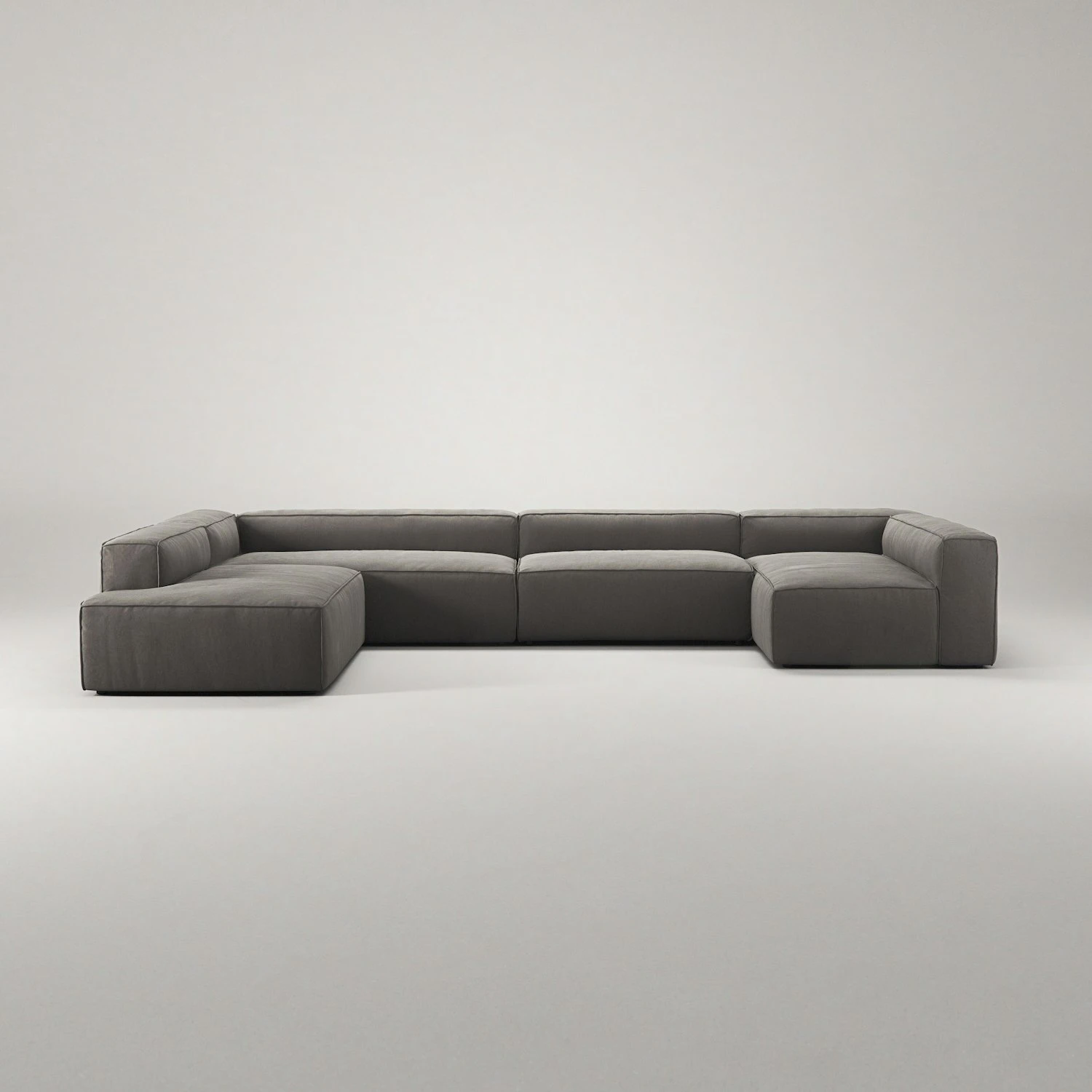 Grand 5 Seater Sofa, Open End Left Divan Right, Hunter Brown 2 Grand 5 Seater Sofa, Open End Left Divan Right, Hunter Brown - Image 2