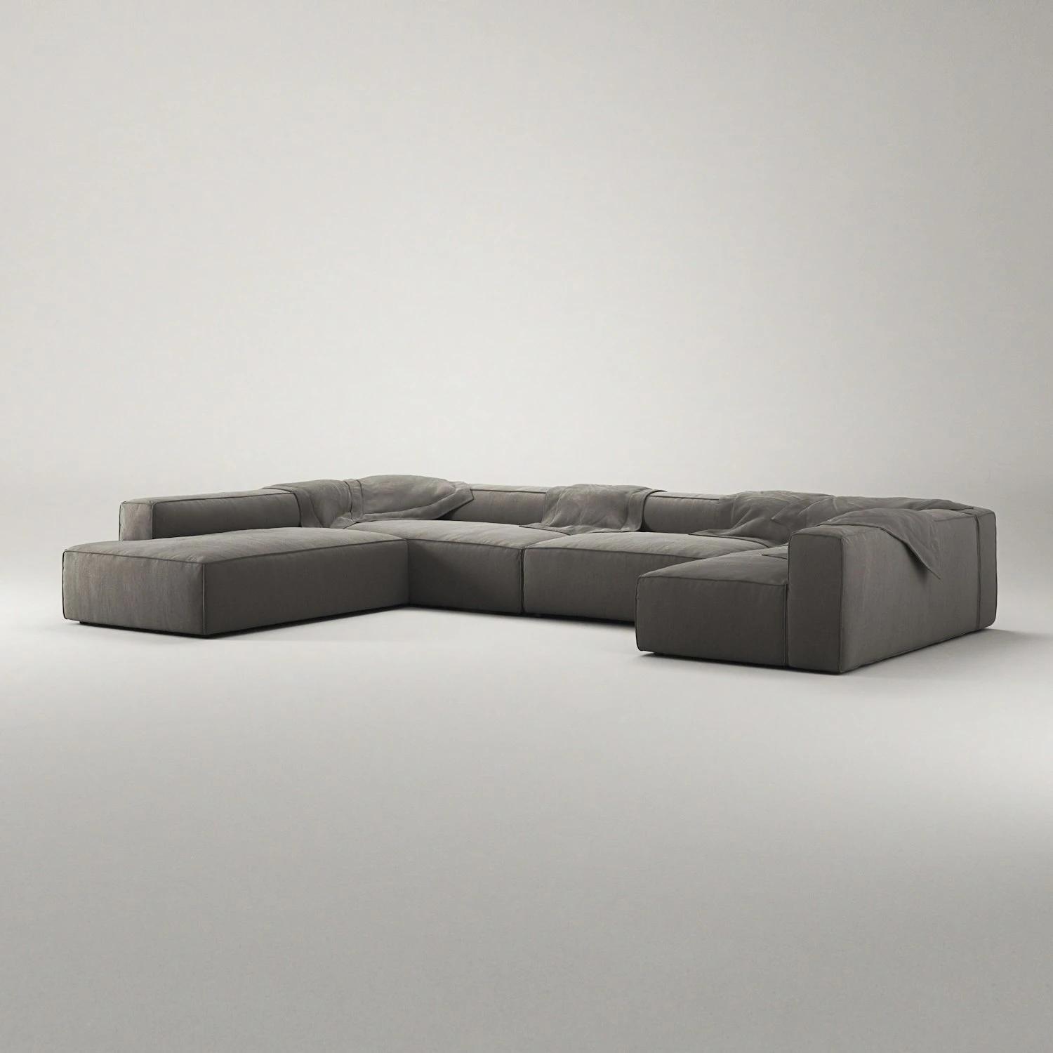 Grand 5 Seater Sofa, Open End Left Divan Right, Hunter Brown 4 Grand 5 Seater Sofa, Open End Left Divan Right, Hunter Brown - Image 4