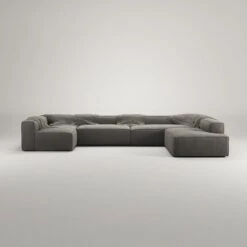 Grand 5 Seater Sofa, Open End Right Divan Left, Hunter Brown -Maze Furni Shop decotique grand 5 seater sofa divan right 18