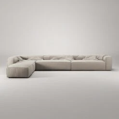 Grand Corner Sofa Left, Sandshell Beige -Maze Furni Shop decotique grand corner sofa left 68