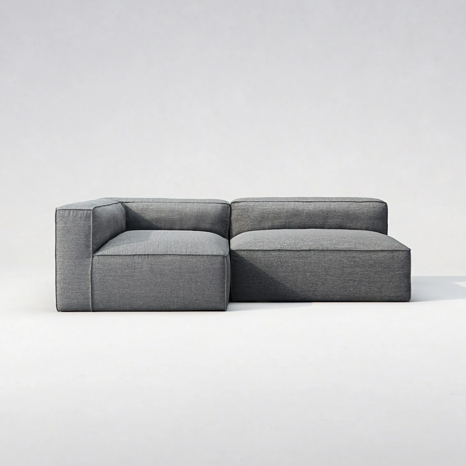 Grand Lounge Sofa 2-Seater Left Outdoor, Charcoal Chiné 2 Grand Lounge Sofa 2-Seater Left Outdoor, Charcoal Chiné - Image 2