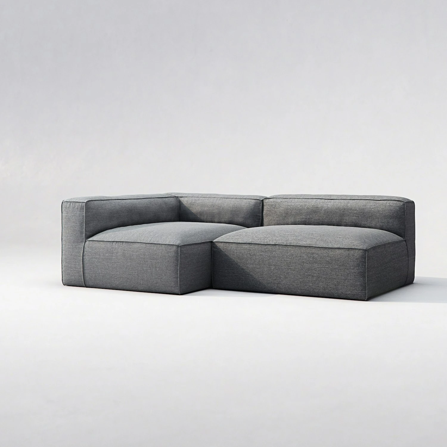 Grand Lounge Sofa 2-Seater Left Outdoor, Charcoal Chiné 3 Grand Lounge Sofa 2-Seater Left Outdoor, Charcoal Chiné - Image 3
