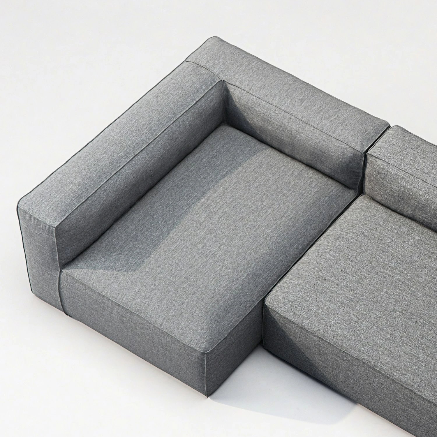 Grand Lounge Sofa 2-Seater Left Outdoor, Charcoal Chiné 5 Grand Lounge Sofa 2-Seater Left Outdoor, Charcoal Chiné - Image 5