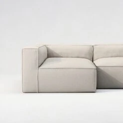 Grand Lounge Sofa 2-Seater Left Outdoor, Linen Chalk -Maze Furni Shop decotique grand lounge sofa 2 seater left outdoor 3