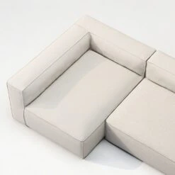 Grand Lounge Sofa 2-Seater Left Outdoor, Linen Chalk -Maze Furni Shop decotique grand lounge sofa 2 seater left outdoor 4