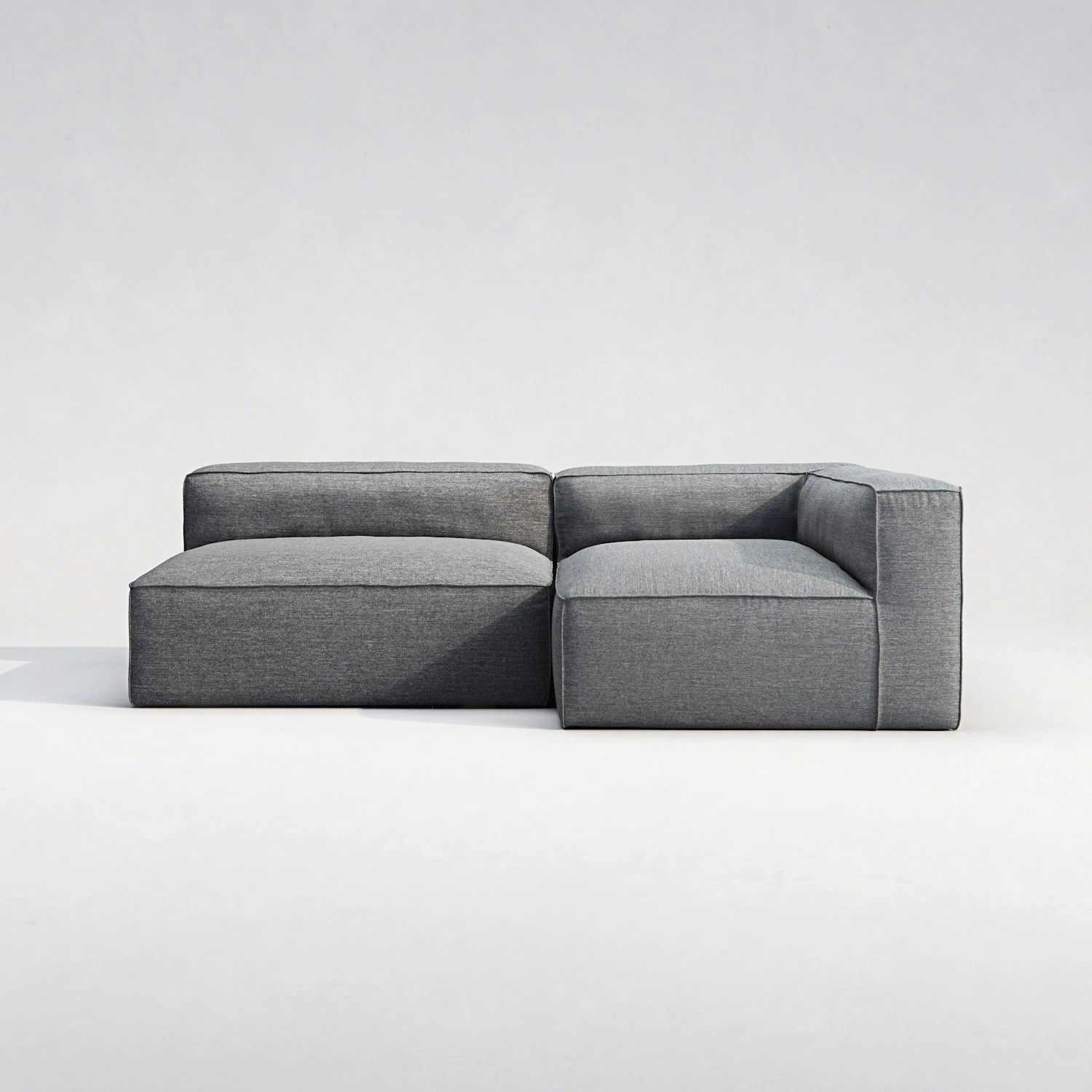 Grand Lounge Sofa 2-Seater Right Outdoor, Charcoal Chiné 2 Grand Lounge Sofa 2-Seater Right Outdoor, Charcoal Chiné - Image 2