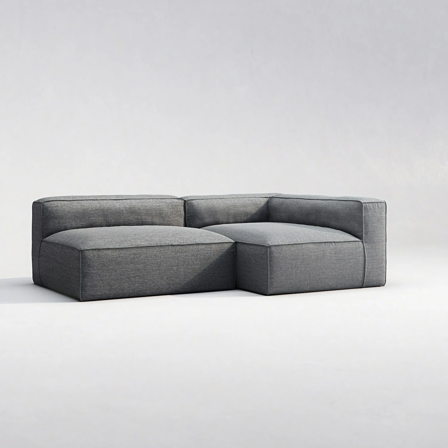 Grand Lounge Sofa 2-Seater Right Outdoor, Charcoal Chiné 3 Grand Lounge Sofa 2-Seater Right Outdoor, Charcoal Chiné - Image 3