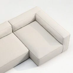 Grand Lounge Sofa 2-Seater Right Outdoor, Linen Chalk -Maze Furni Shop decotique grand lounge sofa 2 seater right outdoor 4