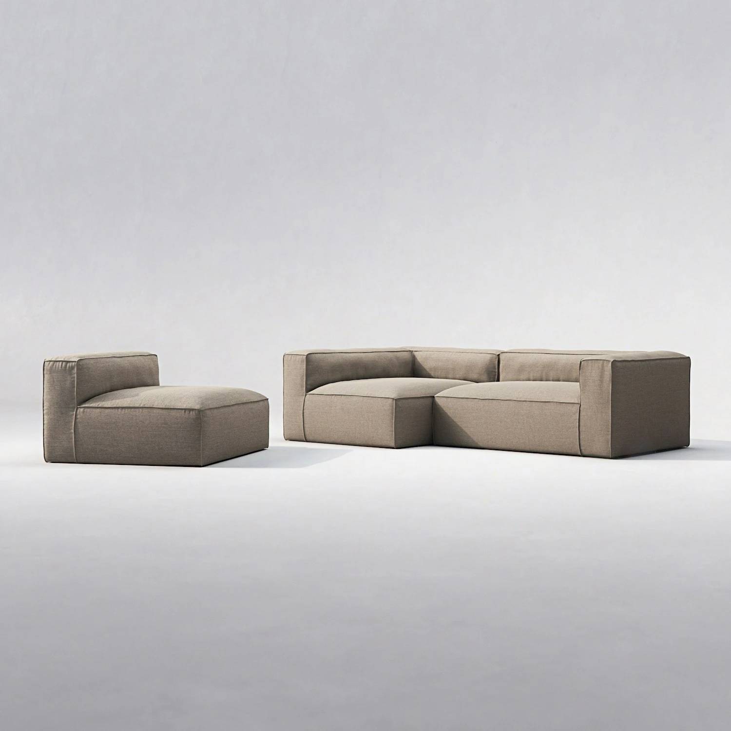Grand Modular Sofa Outdoor, Heather Grey 6 Grand Modular Sofa Outdoor, Heather Grey - Image 6