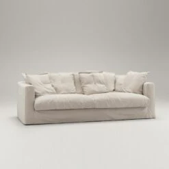 Le Grand Air Sofa 3-Seater Cotton, Beige -Maze Furni Shop decotique le grand air 3 seater sofa cotton 20