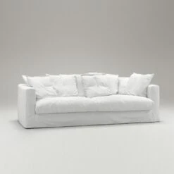 Le Grand Air Sofa 3-Seater Cotton, White -Maze Furni Shop decotique le grand air 3 seater sofa cotton 9