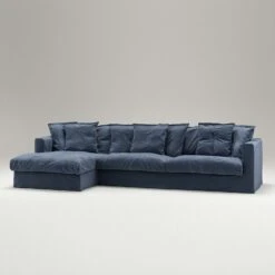 Le Grand Air Divan Left, Dark Blue -Maze Furni Shop decotique le grand air divan left 40