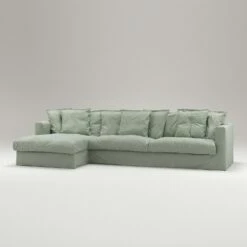 Le Grand Air Divan Left Linen, Green Pear -Maze Furni Shop decotique le grand air divan left linen 15