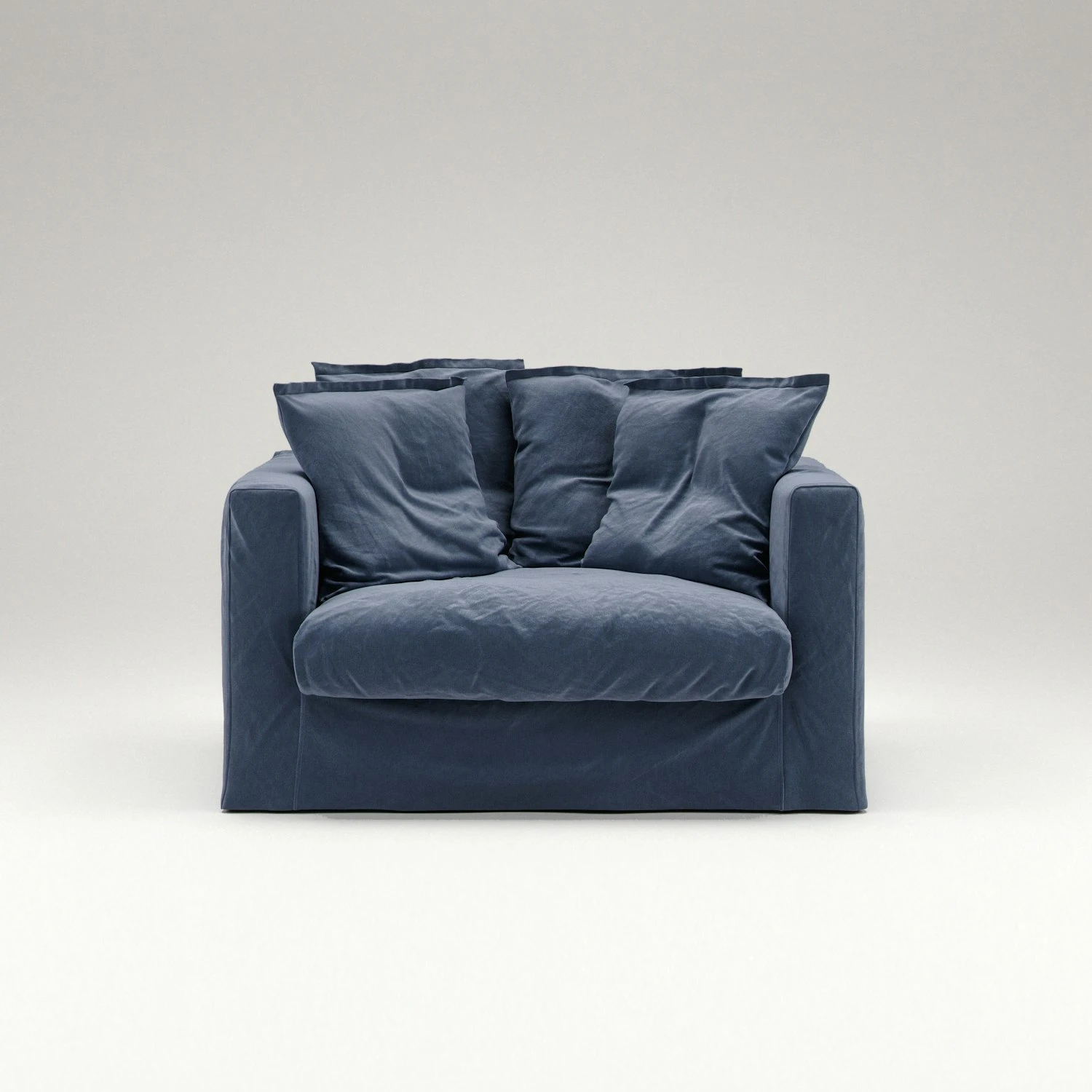 Le Grand Air Love Seat Cotton, Dark Blue 3 Le Grand Air Love Seat Cotton, Dark Blue - Image 3