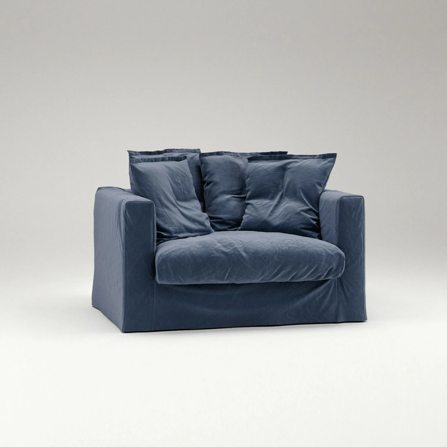 Le Grand Air Love Seat Cotton, Dark Blue 4 Le Grand Air Love Seat Cotton, Dark Blue - Image 4