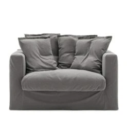 Le Grand Air Love Seat Cotton, Grey